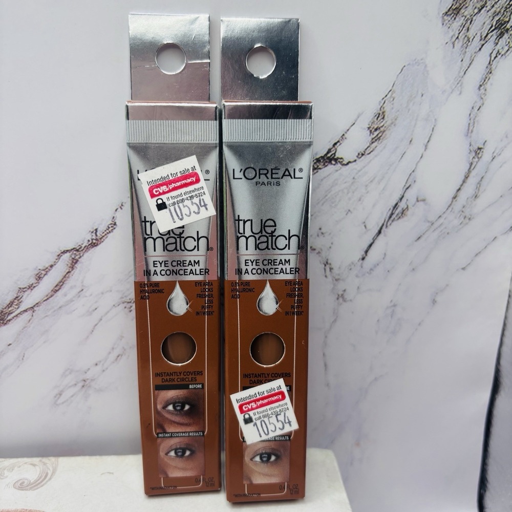 2 PACK! NEW L'Oréal True Match Eye Cream Concealer N7-8 | NIP Fresh Stock